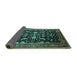 Sideview of Oriental Turquoise Industrial Rug, urb2634turq