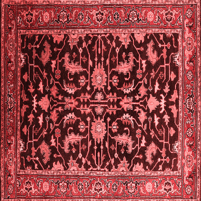 Machine Washable Oriental Red Industrial Rug, wshurb2634red