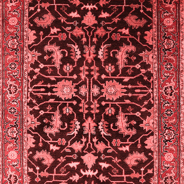 Machine Washable Oriental Red Industrial Rug, wshurb2634red