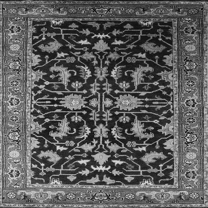 Square Oriental Gray Industrial Rug, urb2634gry