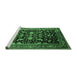 Sideview of Machine Washable Oriental Emerald Green Industrial Area Rugs, wshurb2634emgrn