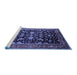 Sideview of Machine Washable Oriental Blue Industrial Rug, wshurb2634blu