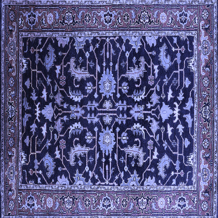 Square Oriental Blue Industrial Rug, urb2634blu