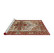 Sideview of Machine Washable Industrial Modern Tomato Red Rug, wshurb2635