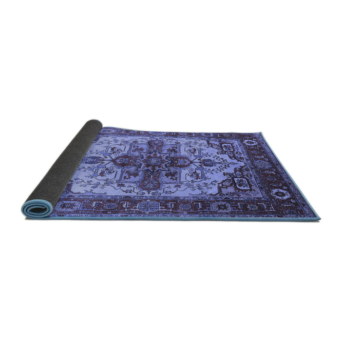 Sideview of Persian Blue Traditional Rug, urb2635blu