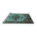 Sideview of Machine Washable Persian Light Blue Traditional Rug, wshurb2635lblu