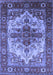 Machine Washable Persian Blue Traditional Rug, wshurb2635blu