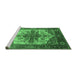 Sideview of Machine Washable Persian Emerald Green Traditional Area Rugs, wshurb2635emgrn