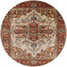 Round Mid-Century Modern Red Persian Rug, urb2635