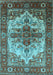 Machine Washable Persian Light Blue Traditional Rug, wshurb2635lblu