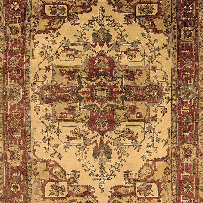 Machine Washable Persian Brown Traditional Rug, wshurb2635brn