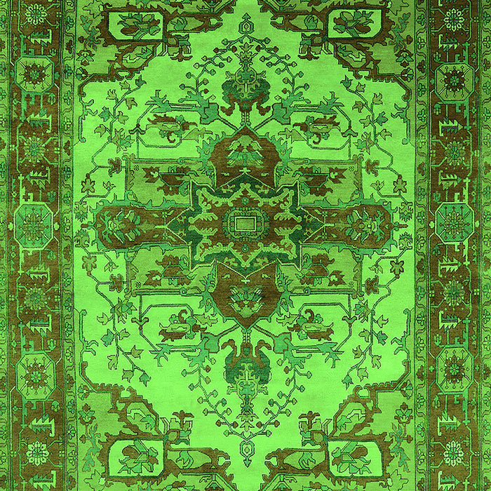 Machine Washable Persian Green Traditional Area Rugs, wshurb2635grn