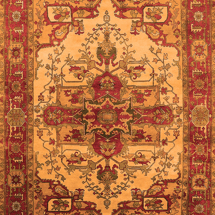 Machine Washable Persian Orange Traditional Area Rugs, wshurb2635org