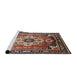 Sideview of Machine Washable Industrial Modern Camel Brown Rug, wshurb2636