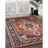 Mid-Century Modern Camel Brown Persian Rug, urb2636