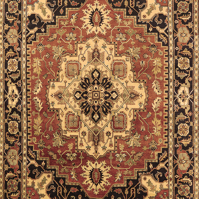 Machine Washable Persian Brown Traditional Rug, wshurb2636brn