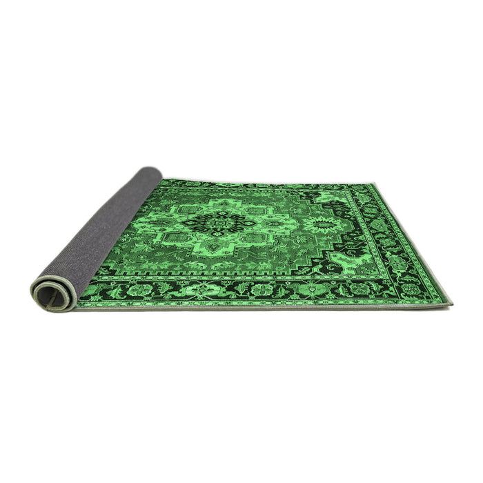 Sideview of Persian Emerald Green Traditional Rug, urb2636emgrn