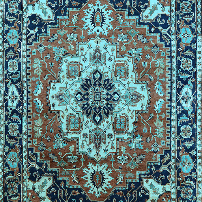 Machine Washable Persian Light Blue Traditional Rug, wshurb2636lblu