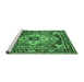 Sideview of Machine Washable Persian Emerald Green Traditional Area Rugs, wshurb2636emgrn