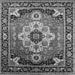 Square Machine Washable Persian Gray Traditional Rug, wshurb2636gry