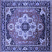 Square Persian Blue Traditional Rug, urb2636blu