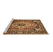 Sideview of Machine Washable Persian Brown Traditional Rug, wshurb2636brn