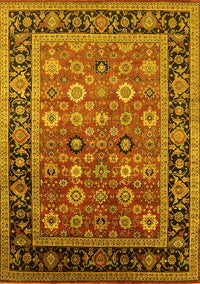 Oriental Yellow Industrial Rug, urb2637yw