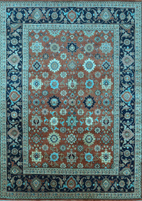 Oriental Light Blue Industrial Rug, urb2637lblu