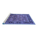 Sideview of Machine Washable Oriental Blue Industrial Rug, wshurb2637blu