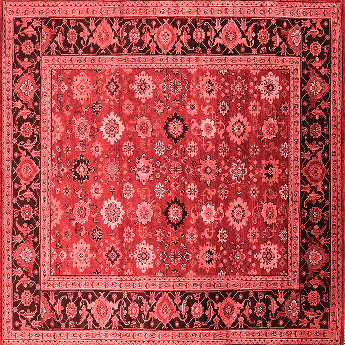 Machine Washable Oriental Red Industrial Rug, wshurb2637red