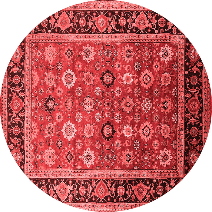 Machine Washable Oriental Red Industrial Rug, wshurb2637red