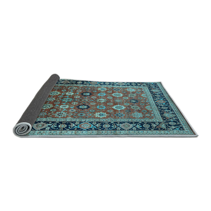 Sideview of Oriental Light Blue Industrial Rug, urb2637lblu