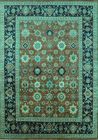 Oriental Turquoise Industrial Rug, urb2637turq