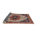 Sideview of Mid-Century Modern Camel Brown Oriental Rug, urb2638