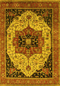 Oriental Yellow Industrial Rug, urb2638yw