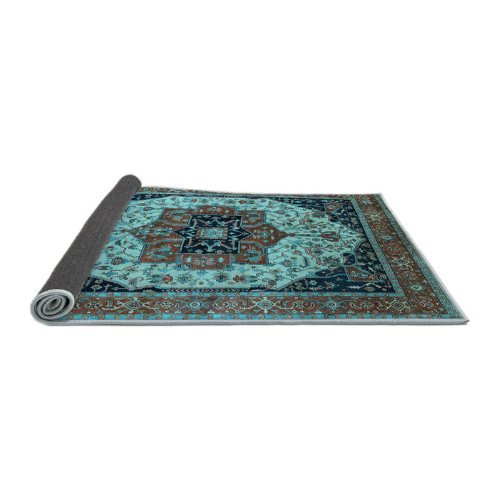 Sideview of Oriental Light Blue Industrial Rug, urb2638lblu