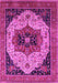 Machine Washable Oriental Pink Industrial Rug, wshurb2638pnk