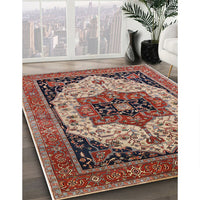 Mid-Century Modern Camel Brown Oriental Rug, urb2638