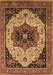 Machine Washable Oriental Brown Industrial Rug, wshurb2638brn