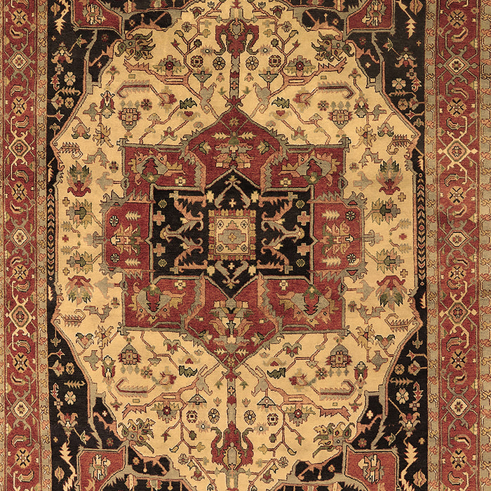 Machine Washable Oriental Brown Industrial Rug, wshurb2638brn