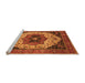 Sideview of Machine Washable Oriental Orange Industrial Area Rugs, wshurb2638org