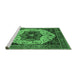 Sideview of Machine Washable Oriental Emerald Green Industrial Area Rugs, wshurb2638emgrn