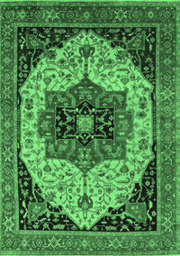 Oriental Emerald Green Industrial Rug, urb2638emgrn