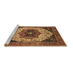Sideview of Machine Washable Oriental Brown Industrial Rug, wshurb2638brn