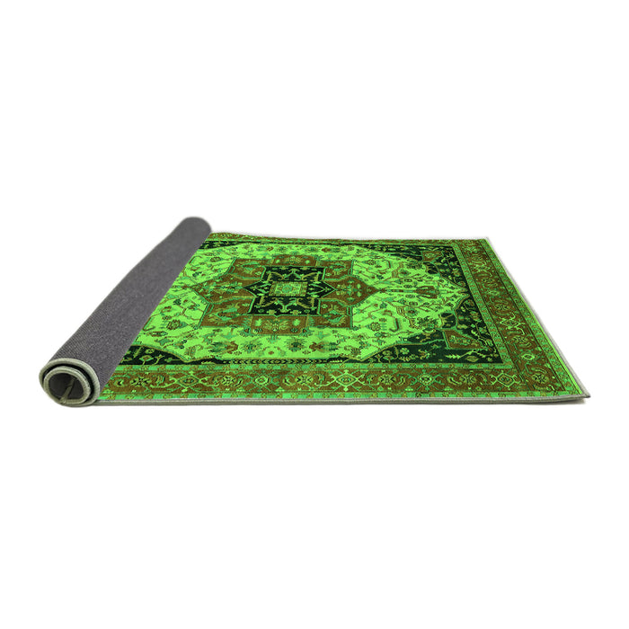 Sideview of Oriental Green Industrial Rug, urb2638grn
