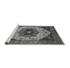 Sideview of Machine Washable Oriental Gray Industrial Rug, wshurb2638gry