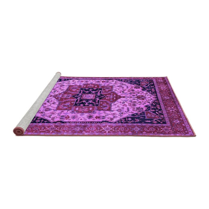 Sideview of Machine Washable Oriental Purple Industrial Area Rugs, wshurb2638pur