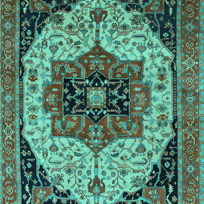 Oriental Turquoise Industrial Rug, urb2638turq