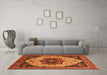 Machine Washable Oriental Orange Industrial Area Rugs in a Living Room, wshurb2638org