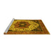 Sideview of Machine Washable Oriental Yellow Industrial Rug, wshurb2638yw